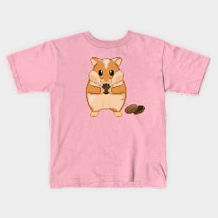 Pixel Art Hungry Hamster Kids T-Shirt
